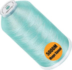 New brothread - Single Huge Spool 5000M Each Polyester Embroidery Machine Thread 40WT for Commercial and Domestic Machines - Sky Blue