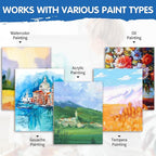 FIXSMITH Stretched White Blank Canvas - 16x20 Inch, 5 Pack,Primed Large Canvas,100% Cotton,5/8 Inch Profile of Super Value Pack for Acrylics,Oils & Other Painting Media