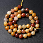 10MM 38PCS Natural Stone Golden Thread Jade Crystal Loose Beads for Jewelry Making DIY Bracelet Necklace 1 Strand 15’’