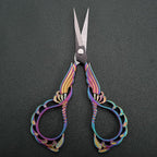 Embroidery Scissors W/Cover Sharp Tip Sewing Crafting Scissor for Needlework Threading Craft Artwork DIY Tools, Vintage Rainbow Mini Shears