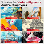 Stretched Canvas for Painting,10Pack 11X14 Inch Stretched White Blank Canvas,8 Oz Triple Primed 5/8" Profile Stretched Canvases,100% Cotton,Canvas for Painting, for Acrylics, Oils