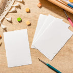 100 Sheets Watercolor Paper 4 x 6inch, 300 GSM Deckled Edge Paper Rough/Textured Handmade Paper for Watercolors, Wedding Invitations, Cards, Crafts