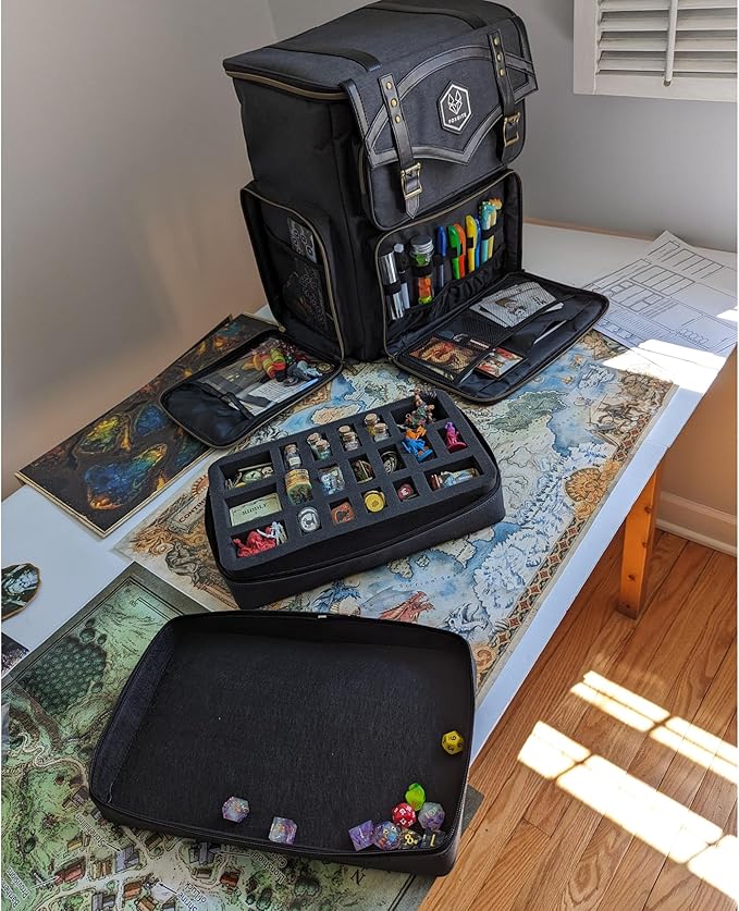 Pro Artist Hard Case – Rugged Travel Organizer with Customizable Foam, 3D Panel, Backpack Straps & Handle – For Painting Tools, Miniatures, Tabletop Gaming, 3D Models & Studio Supplies