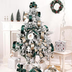 Hunter Green Velvet Wired Ribbon with Glitter Back 2.5 Inch Dark Green and Gold Christmas Wired Ribbon for Christmas Tree, Gift Wrapping, Crafts, Wreaths Supplies, Topper Bows (10 Yards)