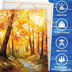 FIXSMITH Stretched White Blank Canvas - 36x48 Inch, 2 Pack,Primed Large Canvas,100% Cotton,5/8 Inch Profile of Super Value Pack for Acrylics,Oils & Other Painting Media