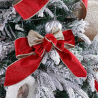 Red Velvet Wired Ribbon with Glitter Back 2.5 Inch Red and Gold Christmas Ribbon Wired Ribbon for Christmas Tree, Gift Wrapping, Mantel, Wreaths Supplies, Topper Bows (10 Yards)