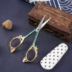 Premium Small Craft Scissors with Beautiful Butterfly Decos - Comfortable Handles and Sharp Tips for Crochet, Embroidery, and Sewing - Includes Protective Cover