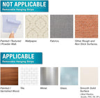 100 Small Hooks+120 Removable Strips, Clear Wire Hanger Hooks, Damage-Free Utility Hooks, Heavy Duty with Adhesive Strips, No Tools Wall Hook for Hanging, Value Pack