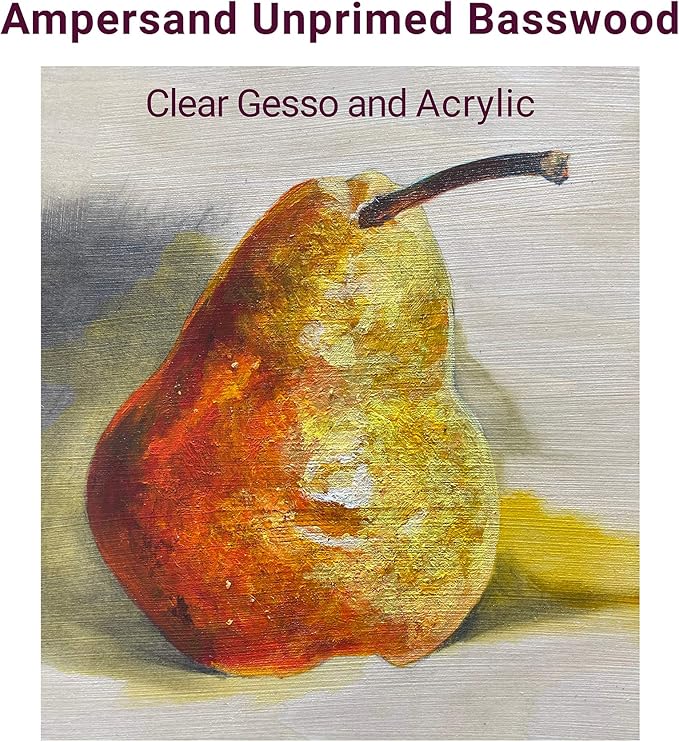 Ampersand Art Supply Unprimed Basswood Artist Panel, 7/8" Cradled Profile 4"x4"