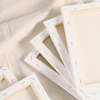 CONDA Stretched Canvas for Painting, 8x10 Inch 4 Packs of Canvases for Artist Art Supplies, 100% Cotton Primed Canvas, Profile Value Bulk Pack for Acrylics, Oils Painting