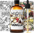 HIQILI Vanilla Fragrance Oil for Body Spray, Diffuser Use, Essential Oil for Candle, Soap, and Women Perfume Making - 5.07 Fl Oz