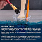 U.S. Art Supply Brush Cleaner and Restorer, 16 Ounce Bottle - Quickly Cleans Paint Brushes, Airbrushes, Art Tools - Cleaning Solution to Remove Dried On Acrylic, Oil and Water-Based Paint Colors