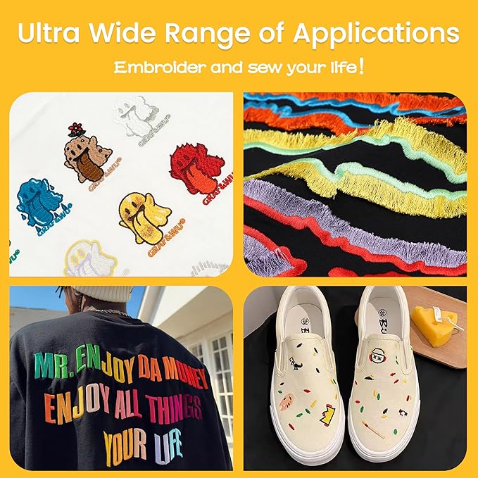 New brothread Embroidery Machine Thread Mega Kit 150 Colors Compatible with Brother & Janome Polyester Embroidery Thread 40WT 1000M/1100YD Each Spool for Home-Used & Commercial Embroidery Machines