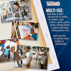 U.S. Art Supply 24 x 24 inch Stretched Canvas 12-Ounce Triple Primed, 6-Pack - Professional Artist Quality White Blank 3/4" Profile, 100% Cotton, Heavy-Weight Gesso - Acrylic Pouring, Oil Painting