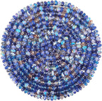 Large Hole Beads Spacer Beads Dark Blue Assorted European Craft Big Beads Large Hole Lampwork Murano Bead Fairy Wand Garden Beads for DIY Bracelet Necklace Earring Jewelry Making Decoration Supplies