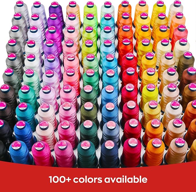 Richword Selected Yellow Embroidery Thread 4000M(4374Y) 40WT Polyester Thread 100 Colors Selected for Commercial Multi Needles and Single Needle Embroidery Machine 0715