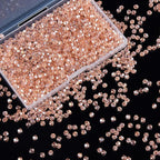 1200PCS 3mm Bicone Crystal Glass Beads for Jewelry Making, Sparkling Mini Beads for Suncatchers, DIY Bracelets & Craft Projects (Pink)