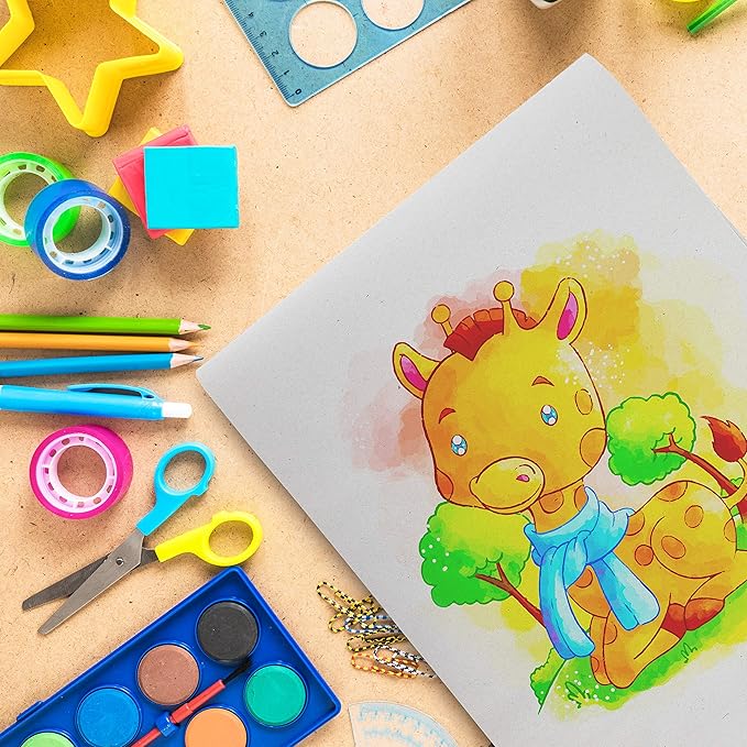 Sketch Pad For Kids (6 Pack) - 9" x 12" Kids Drawing Pad, 50 Sheets Kids Sketch Book, Doodle Pad, Art paper for kids, Kids sketch pad, Kids drawing paper - by Enday