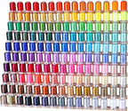 New brothread Mega Kit 150 Colors Compatible with Brother & Janome Polyester Embroidery Machine Thread 40WT 500M/550YD Compatible with Brother Babylock Janome Singer Pfaff Husqvarna Bernina Machines