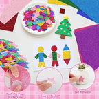 1000 Pcs Foam Stickers Glitter Shape Stickers Colorful Heart Stars Circle Sticker Self Adhesive Geometric Sticker for Kids Crafts Supplies Preschool DIY Art Project Scrapbooking Home Decor(Geometric)