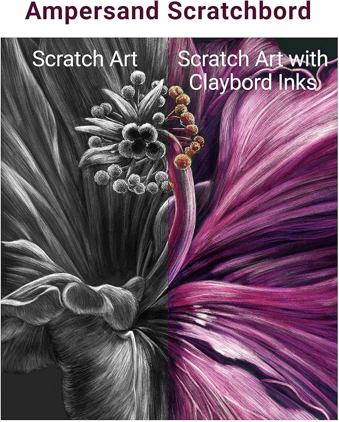 Ampersand Art Supply Scratch Art Panel: Museum Series Scratchbord, 1/8 Inch Flat Profile, 8" x 10" (Pack of 5)