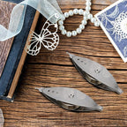 3Pcs Silver Metal Tatting Shuttle Kit for Beginners with Bobbin Supplies, Premium Iron Needle Shuttles for Household Knitting, Sewing Accessories, and Vintage Lace Making Craft Projects