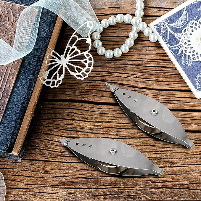 3Pcs Silver Metal Tatting Shuttle Kit for Beginners with Bobbin Supplies, Premium Iron Needle Shuttles for Household Knitting, Sewing Accessories, and Vintage Lace Making Craft Projects