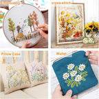 Inscraft 403 Pack Embroidery Floss Set, 250 Colors Cross Stitch Friendship Bracelet Thread with 153 Pcs Cross Stitch Tool, 4-Tier Transparent Box for Storage