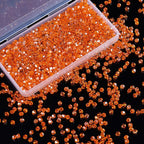 1100PCS 4mm Bicone Crystal Glass Beads for Jewelry Making, Sparkling Mini Beads for Suncatchers, DIY Bracelets & Craft Projects (Orange)