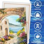 FIXSMITH Stretched White Blank Canvas - 18x24 Inch, 4 Pack,Primed Large Canvas,100% Cotton,5/8 Inch Profile of Super Value Pack for Acrylics,Oils & Other Painting Media